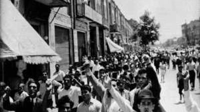 Supporters of the democratically elected prime minister Mohammad Mossadegh take to the streets of Tehran on July 20, 1952.