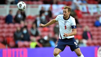 England's Harry Kane in action during the friendly against Austria in Middlesbrough, Britain, 02 June 2021. EPA