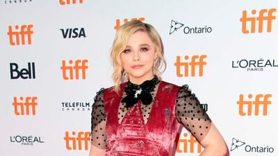 Chloe Grace Moretz in velvet Erdem. Photo / AFP
