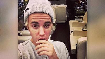 Justin Bieber in his new jet for Chirstmas. Courtesy Instagram