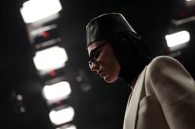 A model presents a creation by Lili Blanc at Dubai Fashion Week last year. EPA