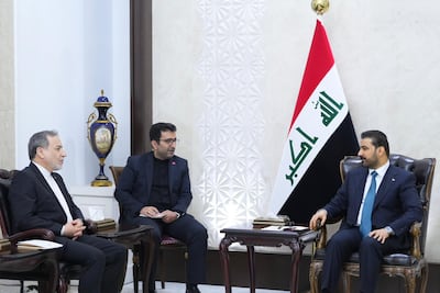 Iranian Foreign Minister Abbas Araghchi and Iraqi Prime Minister Ali Al Zaidi in Baghdad. Photo: Iraqi Prime Minister's Office/X