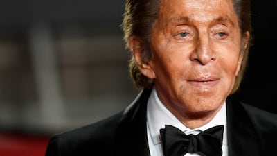 Valentino at the British Academy Film Awards in London in 2018. EPA