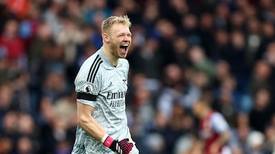 ARSENAL RATINGS: Aaron Ramsdale - 7, Made a superb save to tip Bailey’s shot onto the woodwork at a vital time in the game. Reuters