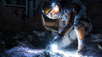 Matt Damon fights to survive in The Martian. Courtesy Twentieth Century Fox via AP