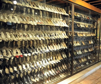Hundreds of shoes of former Philippines first lady Imelda Marcos are displayed at a shoe museum in Manila. AFP