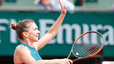 Simona Halep remains on course for a third French Open final after defeating Elise Mertens in the fourth round. Guillaume Horcajuelo / EPA