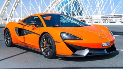 The McLaren 570S Spider in Abu Dhabi. Victor Besa / The National