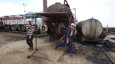 Rmeylan oilfield, one of the largest fields in Syria. AFP