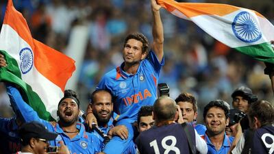 Retired cricketer Sachin Tendulkar has been named as a celebrity figurehead a of team in the new Indian Super League football championship. AFP PHOTO/William WEST