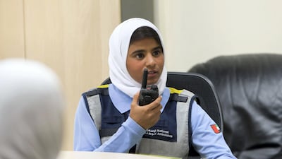 Marwa Alamoodi responds to an emergency call. Ruel Pableo for The National