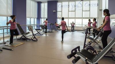 The fitness machines at Curves, designed for women, are comfortable to use. Vidhyaa for The National