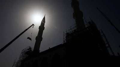 Under construction Farooq Mosque in Al Safa area in Dubai. ( All Photos Pawan Singh / The National)