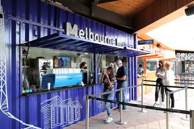 Melbourne Lane at the Australia Pavilion will serve vegan treats throughout January. Pawan Singh / The National