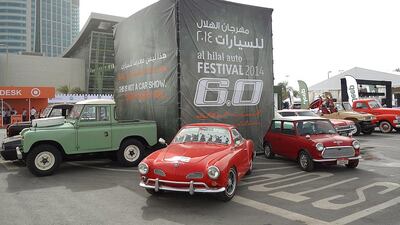 Al Hilal Bank holds its auto festival, which ends on Sunday, along Abu Dhabi Corniche. Delores Johnson / The National