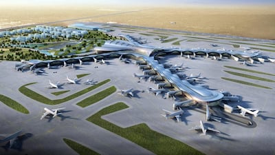 Artists impression of the new Midfield terminal. The terminal, with an initial capacity of 30 million passengers, has also been designed to accommodate both a high-speed rail link and metro connection in the future. Courtesy of Abu Dhabi Airports Company