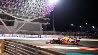 Red Bull's Dutch driver Max Verstappen during the qualifying session at the Yas Marina Circuit, Abu Dhabi Grand Prix. Verstappen hopes to become Formula One champion on Sunday. Victor Besa / The National