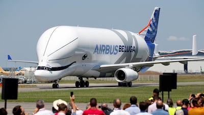 An Airbus Beluga XL transport plane. The company has beaten estimates for the second quarter. Reuters