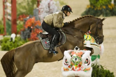 Sheikha Latifa in action at the 2008 Beijing Olympics.