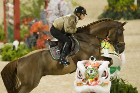 Sheikha Latifa in action at the 2008 Beijing Olympics.