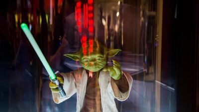 A new Yoda toy is displayed in New York. Michael Nagle / Bloomberg