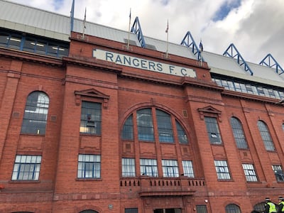 Rangers’s Bill Struth Main Stand at Ibrox dominates Edmiston Drive in Glasgow's working-class south-west. Andy Mitten for The National