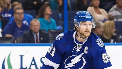 Steven Stamkos of the Tampa Bay Lightning skates against the Ottawa Senators during third period at the Amalie Arena on December 20, 2015 in Tampa, Florida. (Photo by Scott Audette/NHLI via Getty Images)