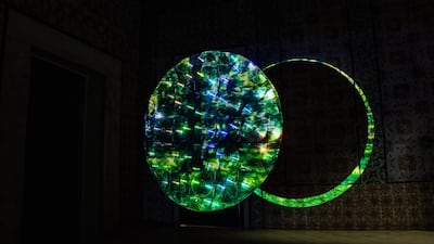 'LUCIDUM' creates an eclipse of broken light refracted off of DVDs. Courtesy Nizar Messaoud