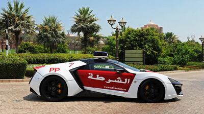 Abu Dhabi Police took delivery of the car on Monday. Courtesy Security Media