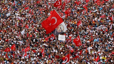 Supporters of Muharrem Ince, presidential candidate of Turkey's main opposition Republican People's Party (CHP), attend an election rally in Istanbul, Turkey, on June 23, 2018. Osman Orsal / Reuters