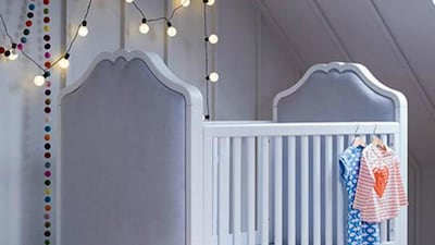 Use a non-toxic-finish crib. Courtesy Lilies & Lions