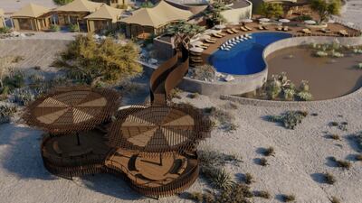 A rendering of Al Bridi Resort, part of the Sharjah Safari project