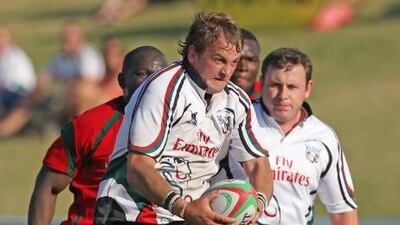 Alistair Thompson, centre, has been busy preparing the UAE for the Asian Five Nations. Mike Young / The National