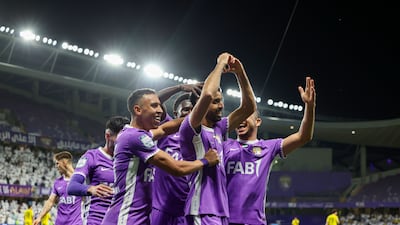Al Ain's Yahya Ben Khaleq celebrates scoring