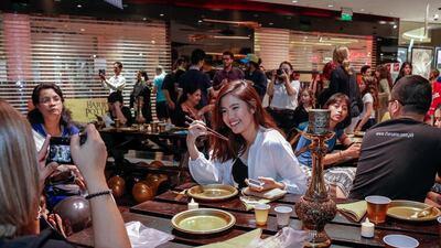 A fan enjoys Harry Potter and the Cursed Child book launch at Virgin Records. Victor Besa for The National.