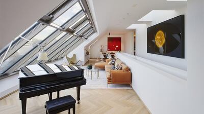 The property has three-bedrooms, and is 5,845 square foot. This lounge area has open views across London. Courtesy Lawrie Cornish