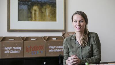 UAE-based French national Charlotte Perret has launched Kitabox, which offers subscriptions for Arabic and English books for kids. Mona Al Marzooqi / The National