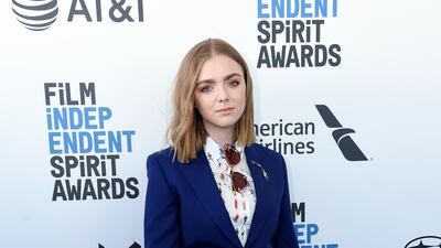 Elsie Fisher arrives at the 34th Film Independent Spirit Awards on Saturday, February 23, 2019. AP