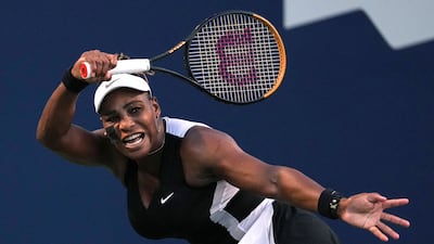 Serena Williams watches a return to Belinda Bencic. AP