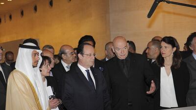 Guests viewing the exhibits of the ‘Birth of a Museum’ at the Louvre in Paris, France. Wam