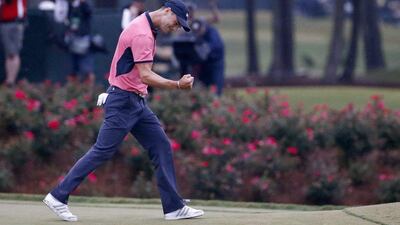 Martin Kaymer of Germany celebrates during his final round at the Players Championship on Sunday. Erik S Lesser / EPA / May 11, 2014