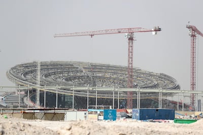 A look at the progress of Terra, The Sustainability pavilion on the Expo 2020 construction site. Chris Whiteoak / The National