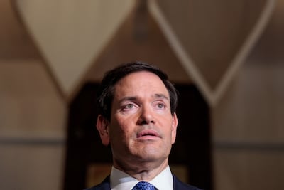 US Secretary of State Marco Rubio arrives at the Taj Mahal Palace Hotel in Mumbai on October 20. AFP