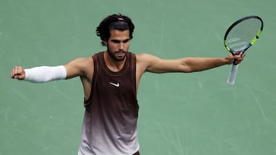 Carlos Alcaraz beat Roman Safiullin in the US Open first round. AFP