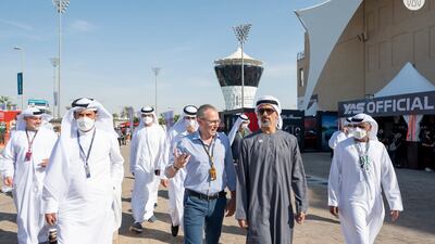 Sheikh Khaled was present for the signing of a 10-year extension to the deal to host the Etihad Airways Abu Dhabi Grand Prix until 2030.
