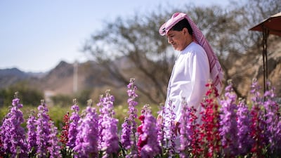 Al Mazroui's interest in horticulture goes back to when he was young. 'I’ve loved flowers since childhood,' he says. Reem Mohammed / The National