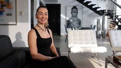 Claudia Trujillo, a jewellery maker from Colombia, rents a three-bedroom apartment in Jumeirah Heights West, Dubai. All photos: Chris Whiteoak / The National