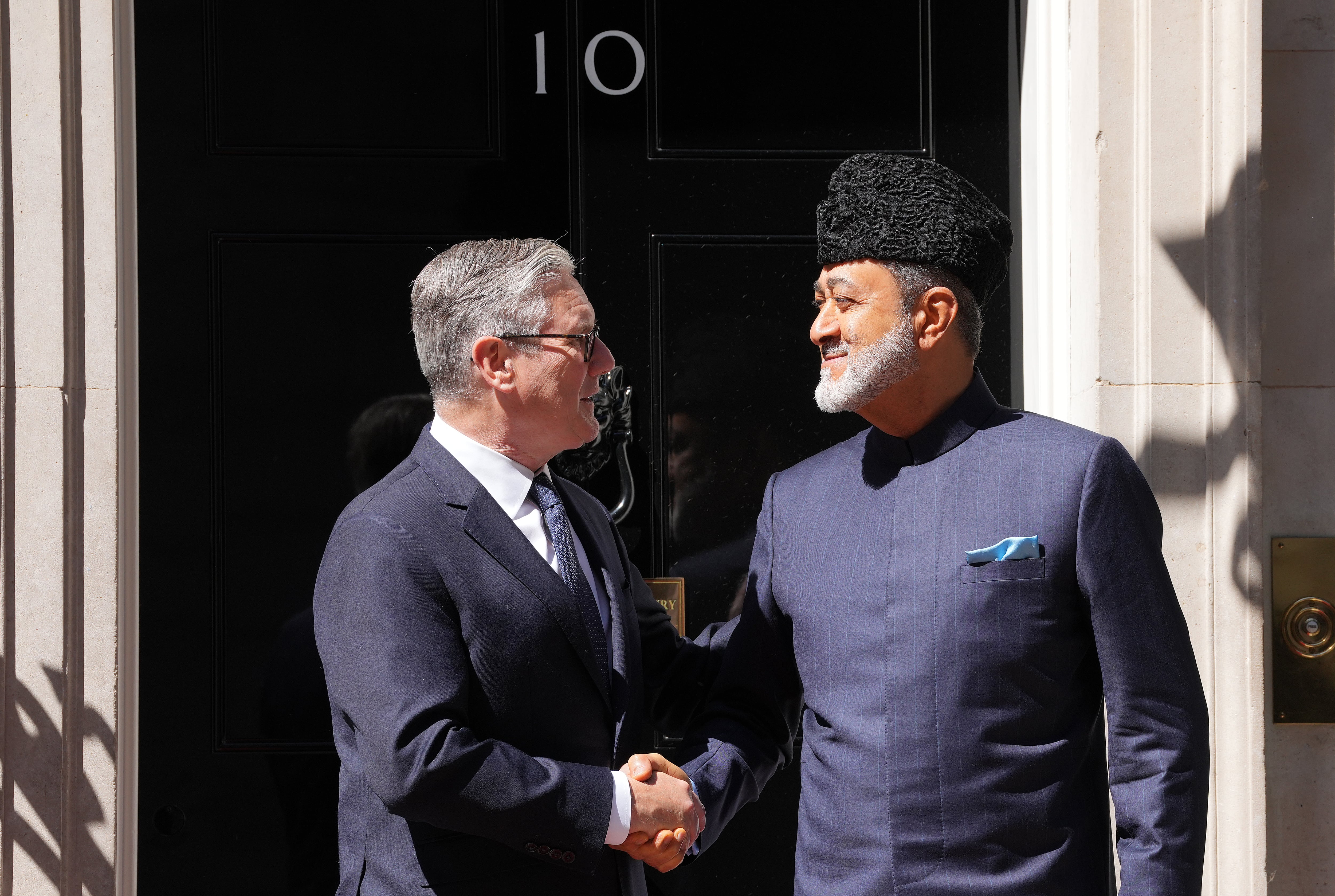 Keir Starmer with the Sultan of Oman at Downing Street in July this year. Getty Images