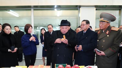 Kim Jong-un visits a facility for Chinese traditional medicine maker Tong Ren Tang in Beijing. AP Photo
