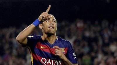 Neymar struck four goals against Rayo Vallecano to ensure Barcelona still not feel Lionel Messi's absence. Alberto Estevez / EPA